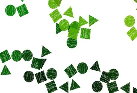 Light Green vector pattern in polygonal style with circles. Stock Illustration