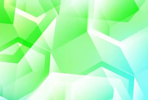 Light Green vector pattern with polygonal style with cubes. Stock Illustration