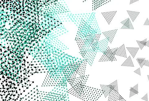 Light Green vector pattern with polygonal style with circles. Stock Illustration