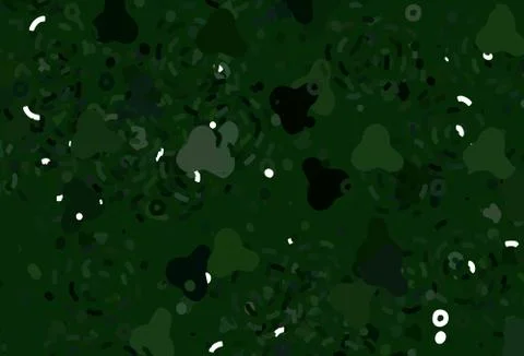 Light Green vector pattern with random forms. Illustrazione stock