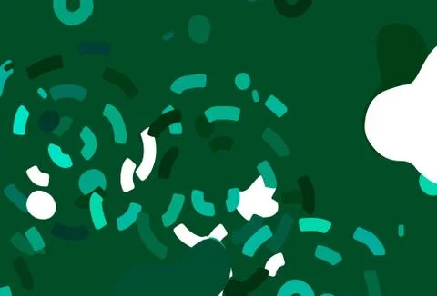 Light Green vector pattern with random forms. Illustrazione stock