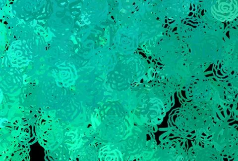 Light Green vector pattern with random forms. Stock Illustration
