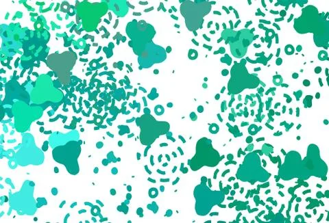 Light Green vector pattern with random forms. 스톡 일러스트