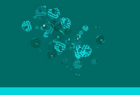 Light Green vector pattern with random forms. Illustrazione stock