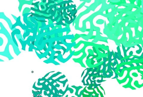 Light Green vector pattern with random forms. Stock Illustration