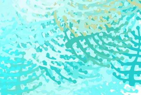 Light Green vector pattern with random forms. Stock Illustration