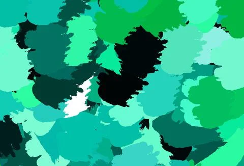 Light Green vector pattern with random forms. Stock Illustration