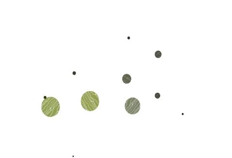 Light green vector pattern with spheres. Illustrazione stock