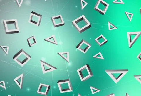 Light Green vector pattern in square style. Illustrazione stock