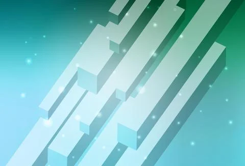 Light Green vector pattern in square style. Illustrazione stock