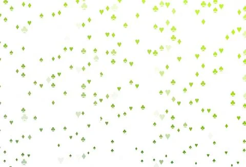 Light Green vector pattern with symbol of cards. Illustrazione stock