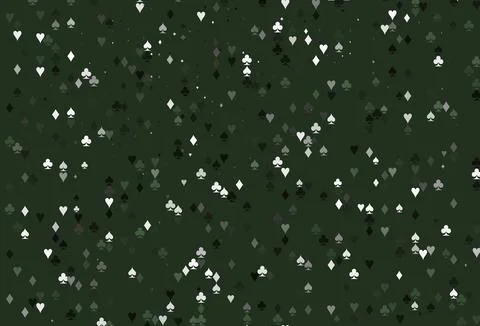 Light Green vector pattern with symbol of cards. Stock Illustration