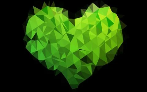 Light Green vector polygonal background. 스톡 일러스트