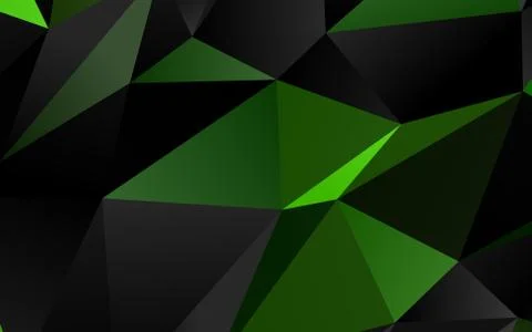 Light Green vector polygonal pattern. Illustrazione stock