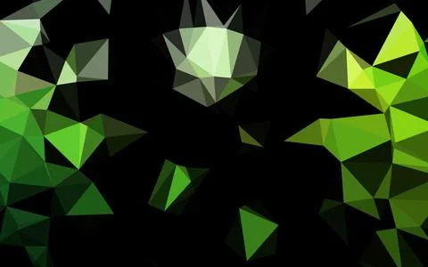 Light Green vector polygonal pattern. Illustrazione stock