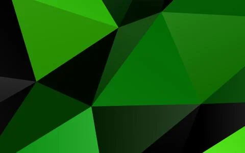 Light Green vector shining triangular pattern. Stock Illustration