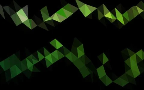 Light Green vector shining triangular pattern. イラスト素材