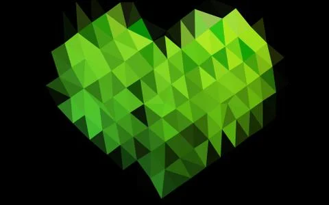 Light Green vector shining triangular background. Ilustración de archivo