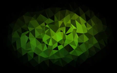 Light Green vector shining triangular template. Illustrazione stock
