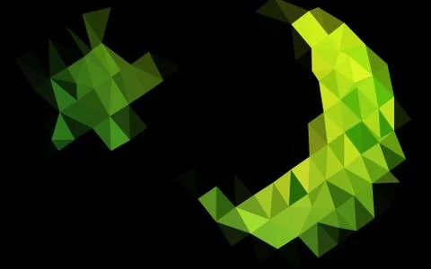 Light Green vector shining triangular background. Illustrazione stock