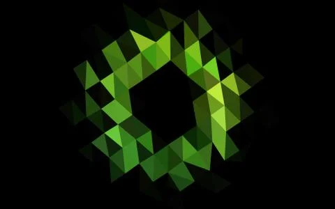 Light Green vector shining triangular pattern. Stock Illustration