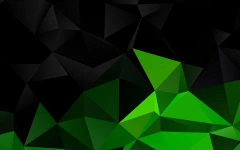 Light Green vector shining triangular background. 스톡 일러스트