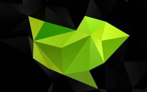 Light Green vector shining triangular pattern. Stock Illustration