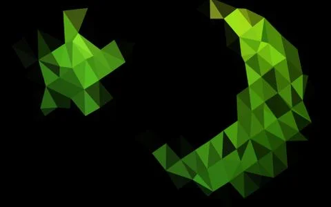 Light Green vector shining triangular pattern. Stock Illustration