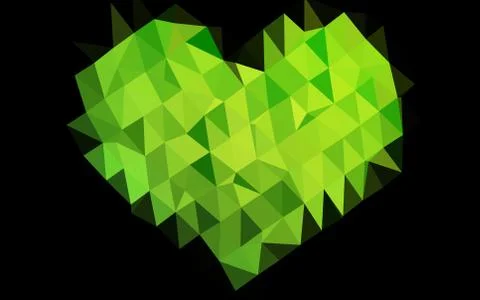 Light Green vector shining triangular template. Illustrazione stock