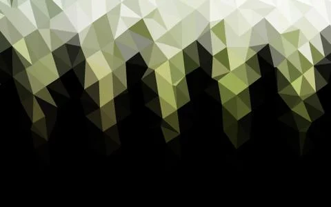 Light Green vector shining triangular background. Ilustração Stock