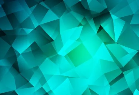 Light Green vector shining triangular backdrop. Stock Illustration