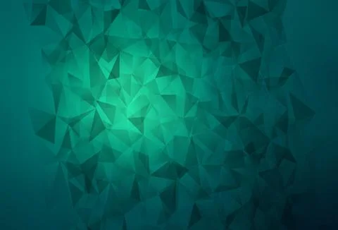 Light Green vector shining triangular layout. Stock Illustration