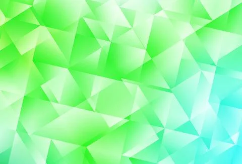 Light Green vector shining triangular backdrop. Stock Illustration