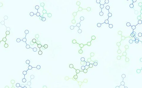 Light Green vector template with artificial intelligence structure. Stock Illustration