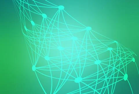 Light Green vector template with artificial intelligence structure. イラスト素材