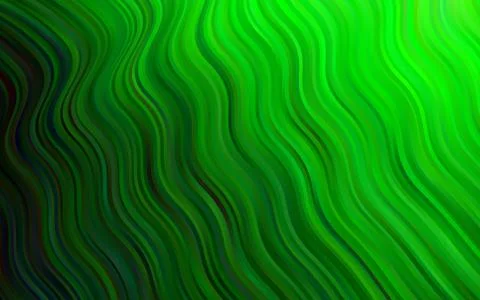 Light Green vector template with bent ribbons. Stock Illustration