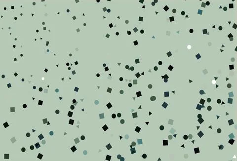 Light Green vector template with crystals, circles, squares. Ilustración de archivo