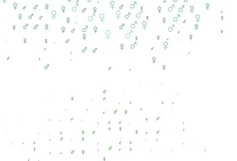 Light green vector template with man, woman symbols. イラスト素材