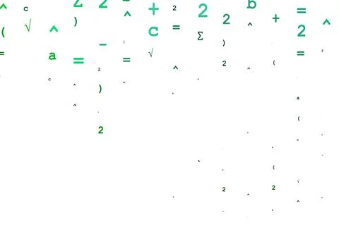 Light Green vector template with math simbols. 스톡 일러스트