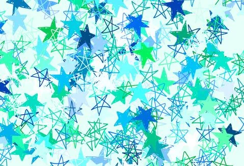 Light Green vector template with sky stars. イラスト素材