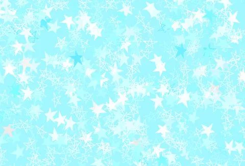 Light Green vector template with sky stars. Stock Illustration