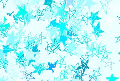 Light Green vector template with sky stars. Stock Illustration