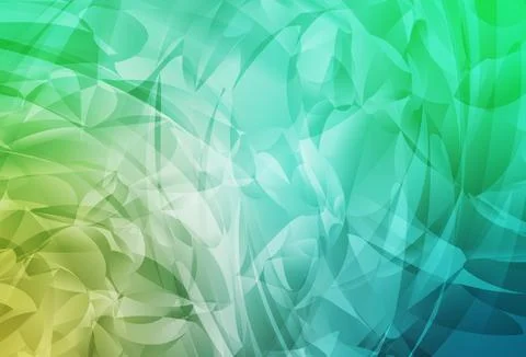 Light Green vector texture with abstract forms. Stock Illustration