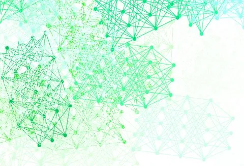 Light Green vector texture with artificial intelligence concept. Stock Illustration
