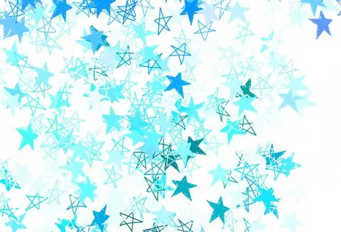 Light Green vector texture with beautiful stars. Stock Illustration