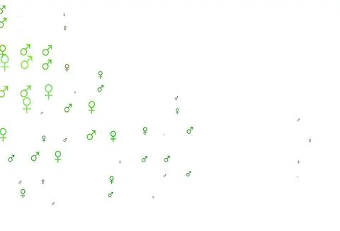 Light green vector texture with male, female icons. Stock Illustration