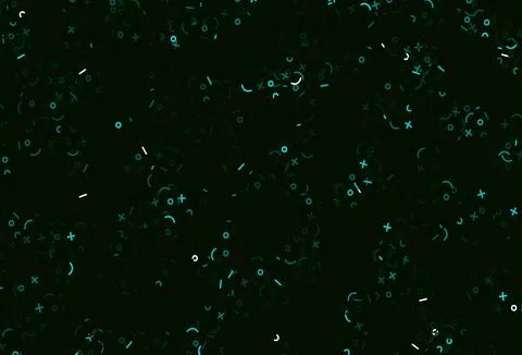 Light Green vector texture with mathematic symbols. Illustrazione stock