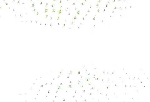 Light Green vector texture with musical notes. Illustrazione stock