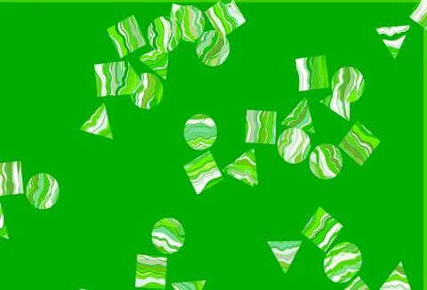 Light Green vector texture in poly style with circles, cubes. Stock Illustration