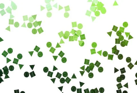 Light Green vector texture in poly style with circles, cubes. Stock Illustration
